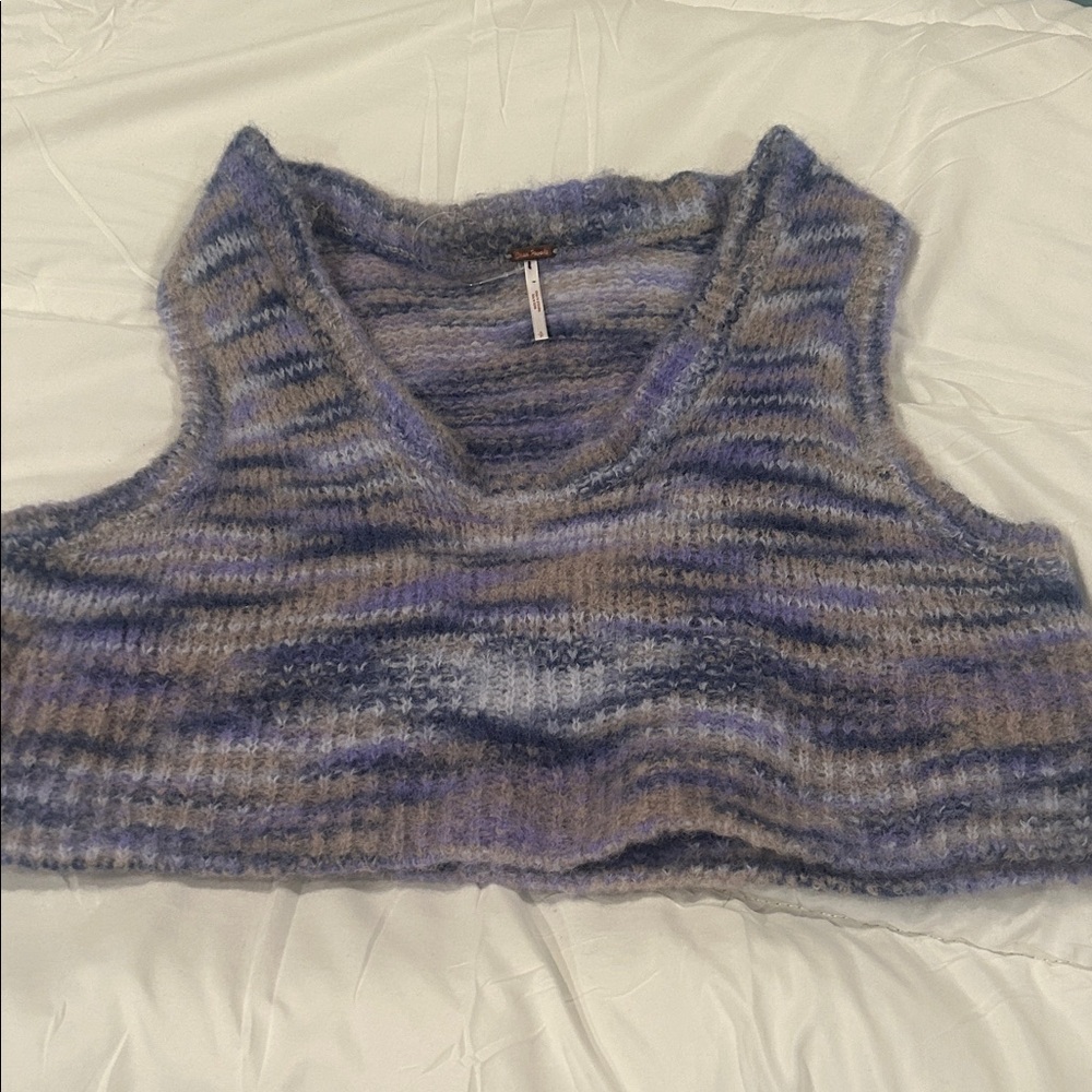 Free People Striped Sweater Vest